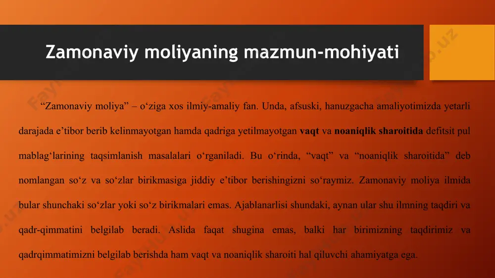zamonaviy moliyaning mazmun-mohiyati - Page 3