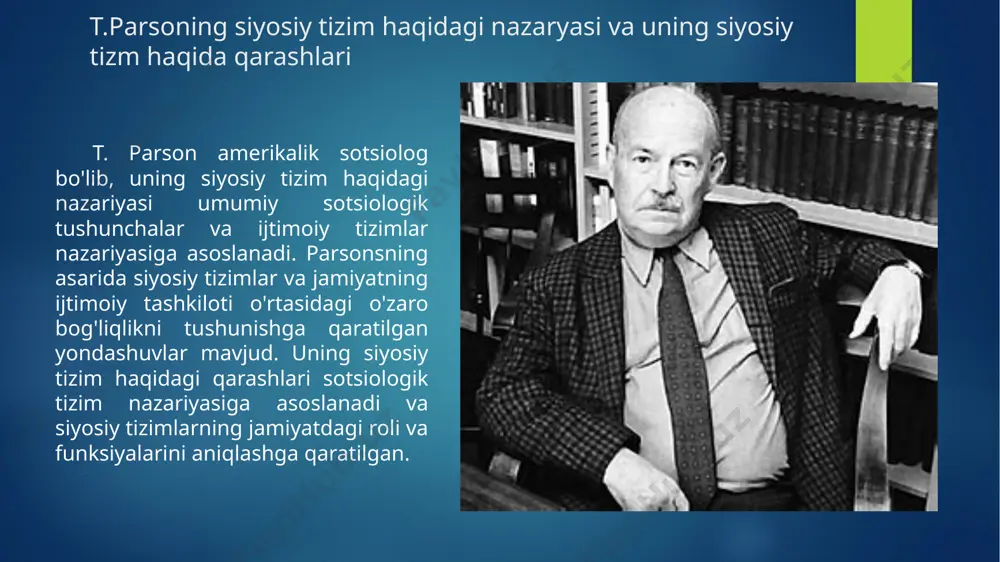 iy kuch jamiyatda qanday taqsimlanadi: markazlashgan kuch: ba'zi tizimlarda siyosiy kuch davlatning markaziy organlariga to'planadi (masalan, autoritar yoki totalitar tizimlarda). tarqatilgan kuch: demokratik tizimlarda siyosiy kuch fuqarolar va turli siyosiy partiyalar o'rtasida tarqatilgan bo'ladi. siyosiy kuchning mohiyati jamiyatda boshqaruv va ta'sir qilish jarayonlari bilan bog'liqdir. siyosiy kuch jamiyatdagi tartibni saqlash, resurslarni taqsimlash va ijtimoiy adolatni ta'minlashda muhim rol o'ynaydi. uning mohiyati quyidagi jihatlarda namoyon bo'ladi: siyosiy kuch, boshqaruv jarayonlariga ta'sir o'tkazish imkoniyatini yaratadi. bu, siyosiy qarorlar qabul qilishda yoki jamiyatda siyosiy ijtimoiy o'zgarishlarni amalga oshirishda ko'rinadi; boshqaruv siyosiy kuch jamiyatning siyosiy tizimini boshqarish uchun zarurdir. bu boshqaruv kuchi davlatning o'z qonunlarini, qarorlarini amalga oshirishda yoki ijtimoiy muammolarni hal qilishda namoyon bo'ladi; siyosiy kuch davlat va jamiyat tomonidan qonuniy yoki adolatli deb tan olingan bo'lishi kerak. siyosiy tizimning haqiqiyligini va kuchining samaradorligini jamiyatning qabul qilishi legitimatsiyaga olib keladi; resurslarni taqsimlash siyosiy kuch iqtisodiy va boshqa resurslarni qanday taqsimlashni belgilaydi. bu jamiyatdagi …