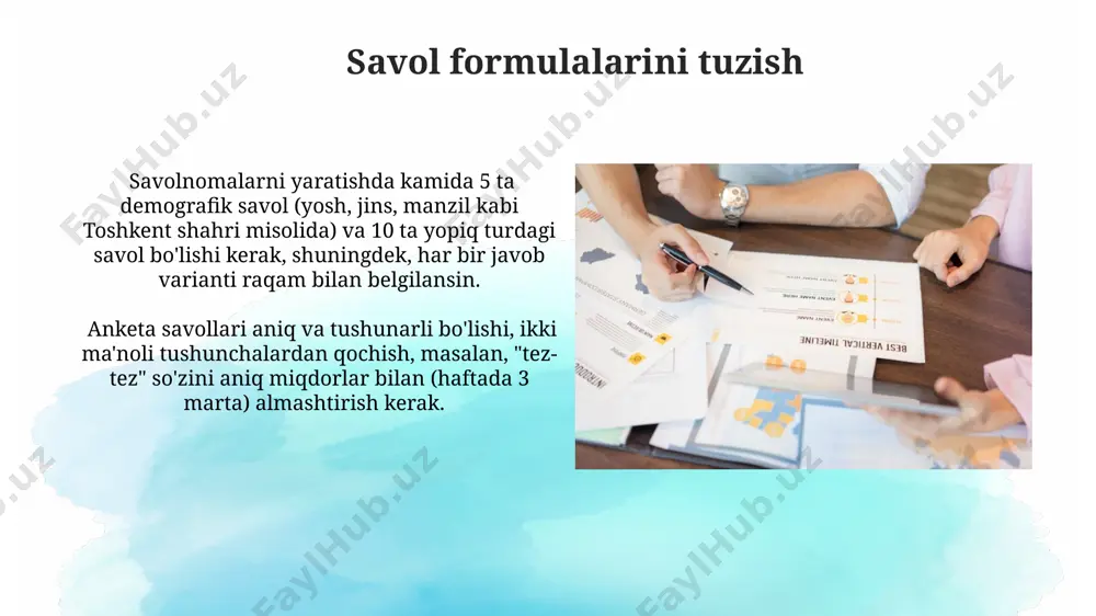 savolnomalar tuzish talablarini sxemalashtirish - Page 5