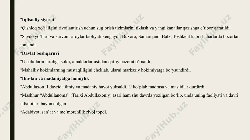 shayboniy abdullaxon ii va uning o'zbek davlatchiligini rivojlanish o'rni - Page 5