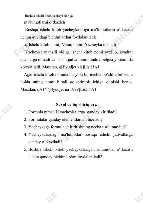 formulalar bilan ishlash va ma'lumotlarni o‘tkazish - Page 5