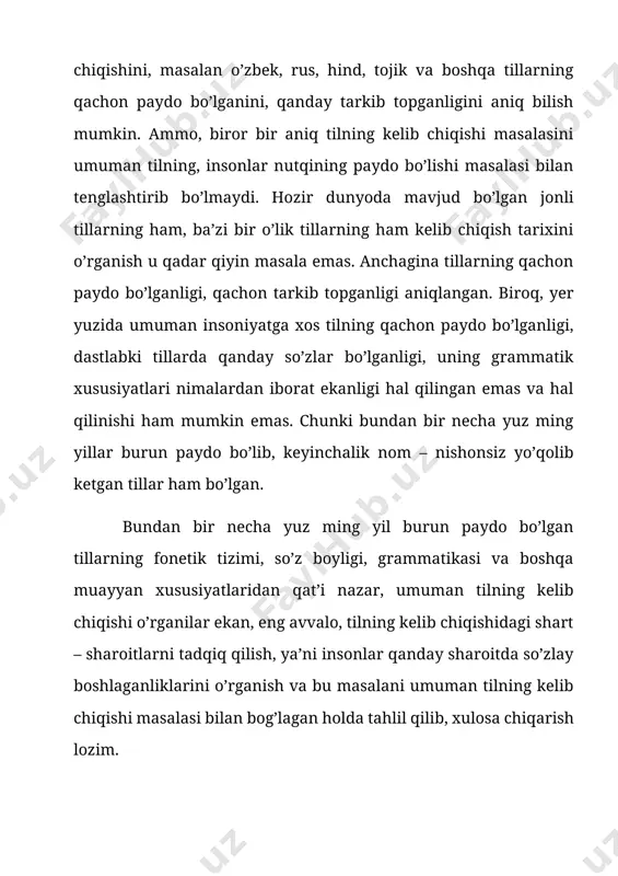 ’zlar ham tovushga taqlid so’zlar termini bilan ataladi. ishda ancha chalkash fikrlar ham aytilgan. ammo s.mutallibov keyinroq nashr qilgan ocherklarida20 bu masalaga aniqliklar kiritdi. lekin har ikkala ishda ham tasviriy so’zlarga oid ayrim misollarni izohlashda ayrim chalkashliklarga yo’l qo’yilgan. masalan, ko’proq tovushga taqlid so’zlarni harakat va holat tasvirini bildiruvchi so’zlar bilan aralashtirib yuborish hollari uchraydi. uning maqolasida yaltiroq, yalt-yult, lim-lim, g’imir-g’imir so’zlarini, ocherklarida esa dikillamoq kabi so’zlarni tovushga taqlid deb atashi fikrimizning isbotidir. keltirilgan so’zlarni tovushga taqlid so’z emas, holatga taqlid (obrazli) so’zlar deb hisoblash kerak. s.mutallibov tovushga va holatga taqlid so’zlarni birlashtirib, ularga quyidagicha ta’rif beradi: «hayvonlar, jonivorlar, qush-qurtlar va odamlar, narsalar harakatidan paydo bo’lgan tovushlarga shartlicha taqlid qilib yasalgan so’zlar tovushga taqlidiy so’zlar deb ataladi». bu ta’rif taqlidiy so’zlarning barcha xususiyatlarini o’zida mujassamlashtira olmaydi. bu ta’rifda holatga taqlid so’zlarga fikr bildirilmagan. muallifning taqlidiy so’zlar yasalishi to’g’risidagi fikri ham e’tirozdan xoli emas. eng avvalo taqlidiy so’zlarning yasalishi bilan ulardan …