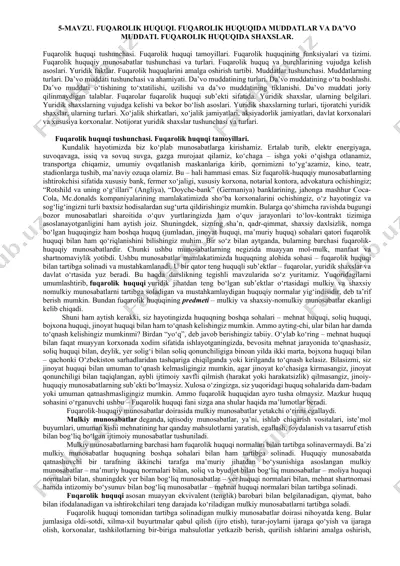 fuqarolik huquqi — DOCX