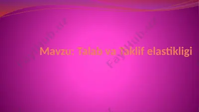elastiklik va uning turlari — PPTX