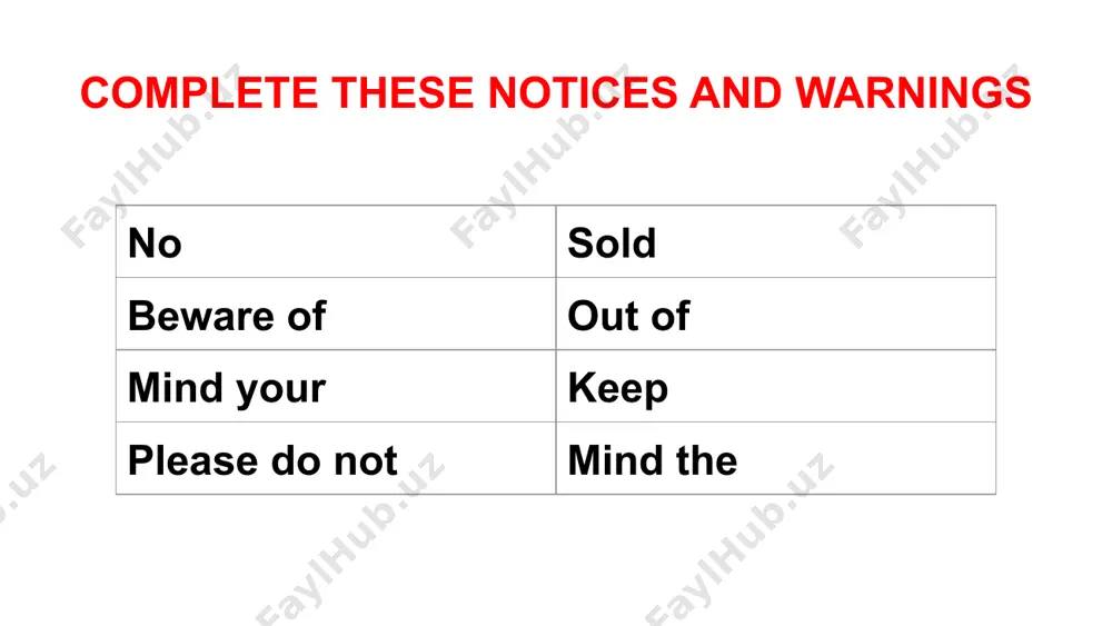 notices and warnings - Page 3