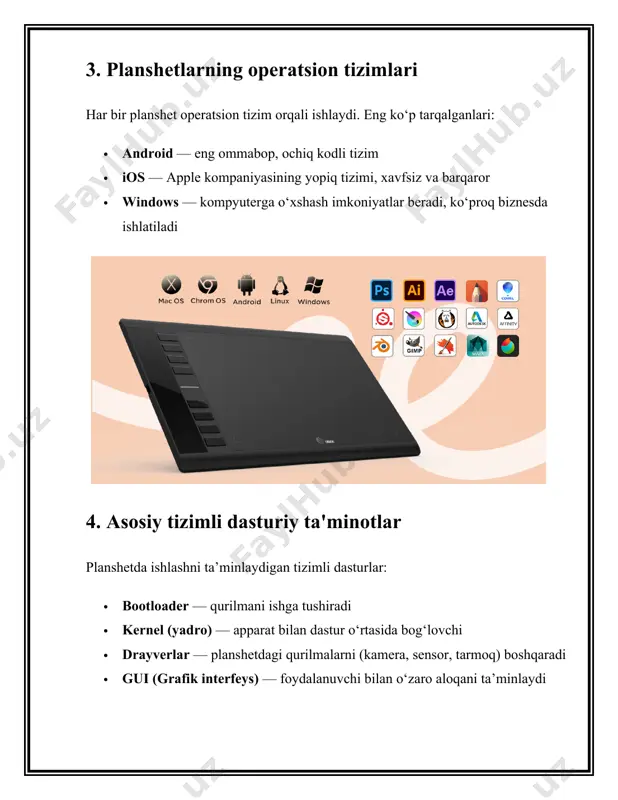 planshetlarning dasturiy ta’minoti va ulardan foydalanish - Page 4