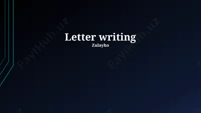 letter writing — PPTX