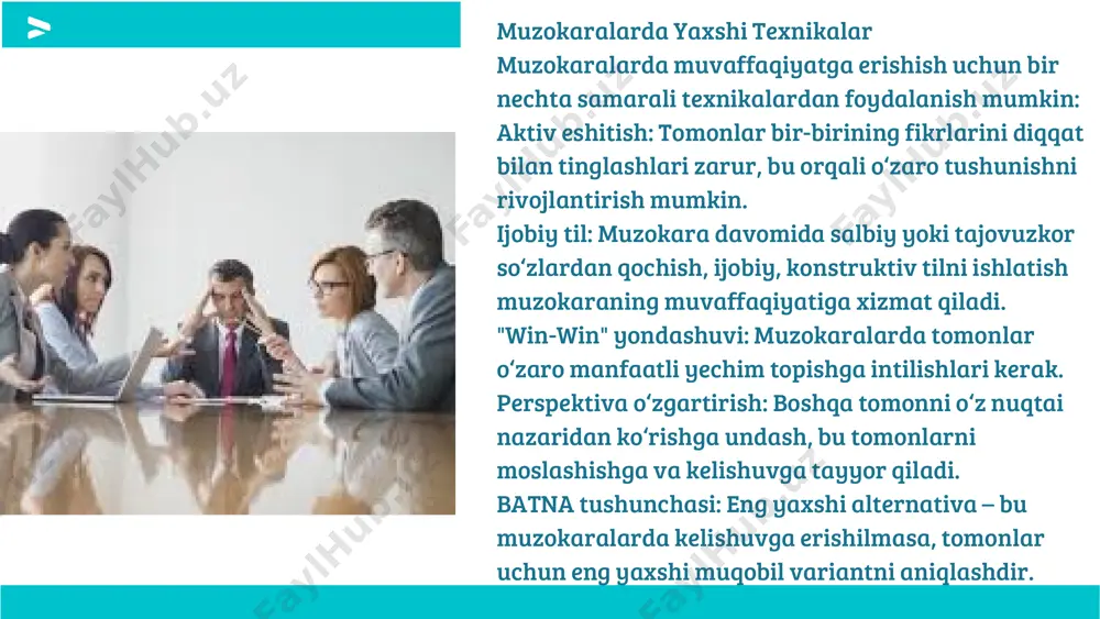 konfliktologiyada muzokaralar olib borish texnikasi - Page 5