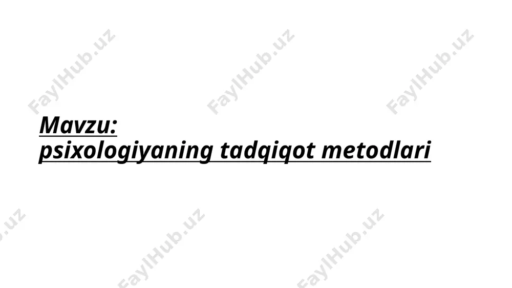di eksperiment metodi – psixologiyada keng qo’llaniladi. bunda sinaluvchi shaxsda o’rganish lozim bo’lgan psixik jarayon oldindan maqsad qilib olinadi. etiboringiz uchun rahmat !!! image1.jpeg image2.jpeg /docprops/thumbnail.jpeg