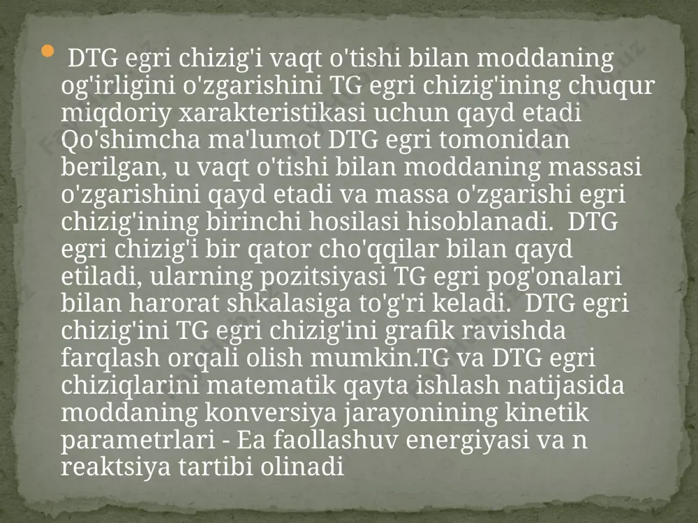 termogravimetrik analiz taqdimoti - Page 4
