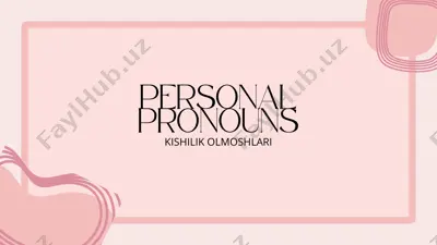 personal pronouns — PPTX