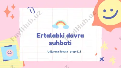 ertalabki davra suhbati — PPTX