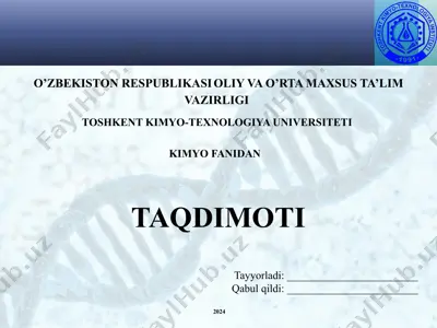 organik kimyo tarixi va organik birikmalarning xususiyatlari — PPTX