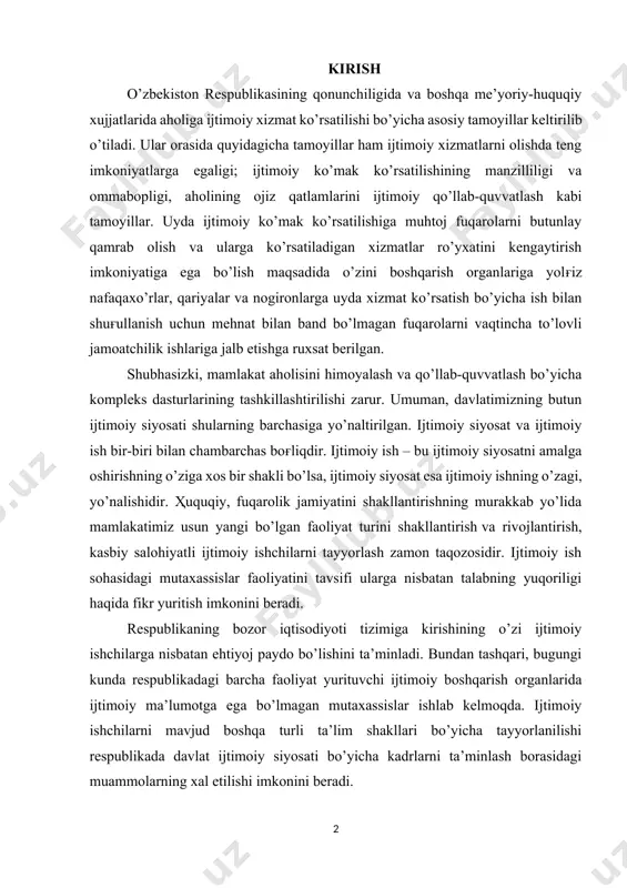 ydo bo’lishini ta’minladi. bundan tashqari, bugungi kunda respublikadagi barcha faoliyat yurituvchi ijtimoiy boshqarish organlarida ijtimoiy ma’lumotga ega bo’lmagan mutaxassislar ishlab kelmoqda. ijtimoiy ishchilarni mavjud boshqa turli ta’lim shakllari bo’yicha tayyorlanilishi respublikada davlat ijtimoiy siyosati bo’yicha kadrlarni ta’minlash borasidagi muammolarning xal etilishi imkonini beradi. 1. iqtisodiy, ijtimoiy, ichki va tashqi siyosatining o’zaro bog’liqligi. davlat iqtisodiy siyosati - ishlab chiqarish, taqsimlash, ayirboshlash, iste'mol qilish, jamg'arish, eksport, import sohasida davlat nomidan hukumat tomonidan amalga oshiriladigan umumiy chora -tadbirlar va chora -tadbirlar majmui. iqtisodiy mahsulot davlatda. davlat iqtisodiy siyosati institutsional, tarkibiy, investitsiya, pul -kredit, ijtimoiy, tashqi iqtisodiy, ilmiy -texnik, soliq, byudjet siyosatini o'z ichiga oladi. ijtimoiy siyosat - bu ijtimoiy dasturlarni amalga oshirish, daromadlarni, aholining turmush darajasini saqlash, bandlikni ta'minlash, ijtimoiy tarmoqlarni qo'llab -quvvatlash, ijtimoiy nizolarning oldini olishga qaratilgan chora -tadbirlar tizimi. ajratish: ta'lim, sog'liqni saqlash, bandlik va ijtimoiy -mehnat munosabatlari sohasidagi ijtimoiy siyosat; va yana madaniy, uy -joy, oila, pensiya, ayollar va yoshlar …