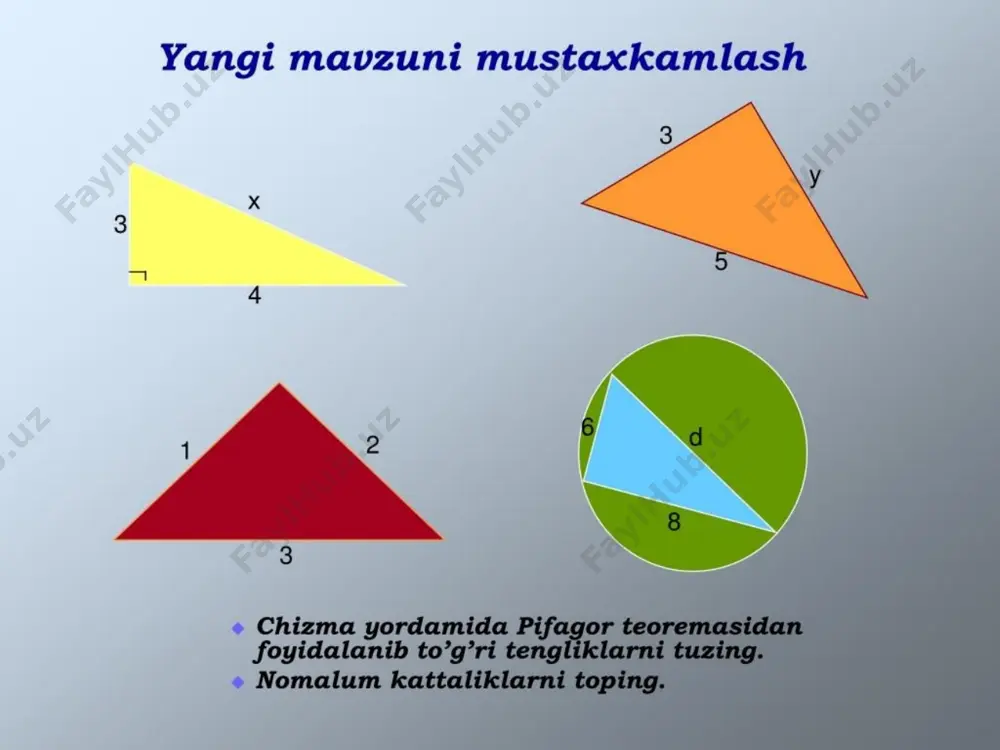 pifagor teoremasining kvadratlar boʻyicha isboti - Page 4