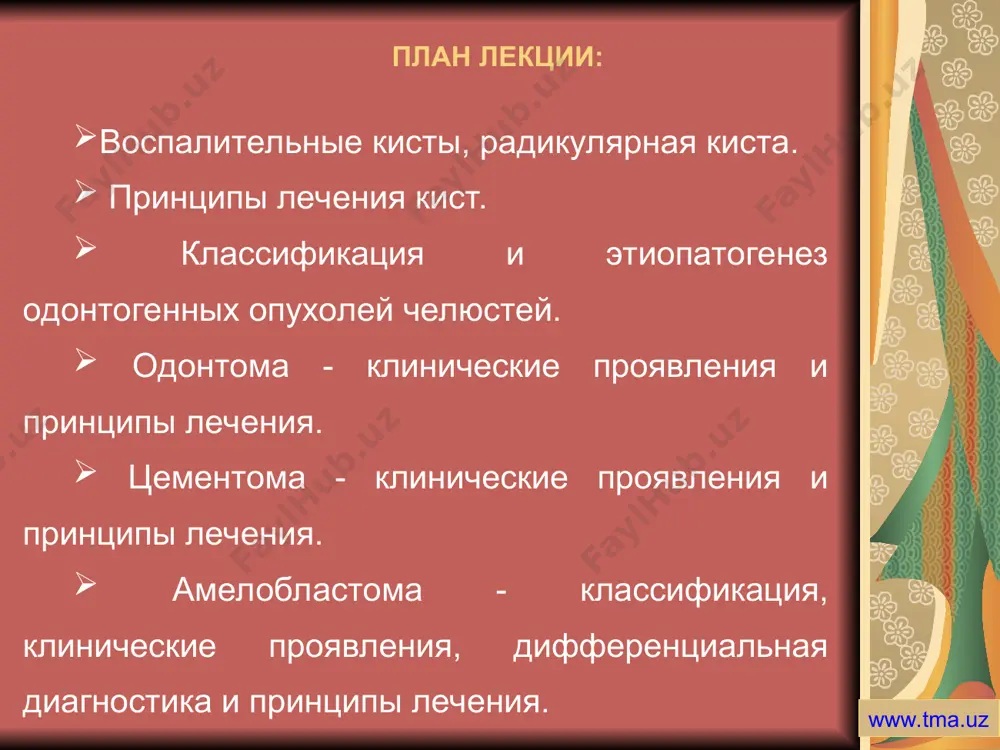 эпителиальные кисты челюстей и одонтогенные опухоли - Page 5