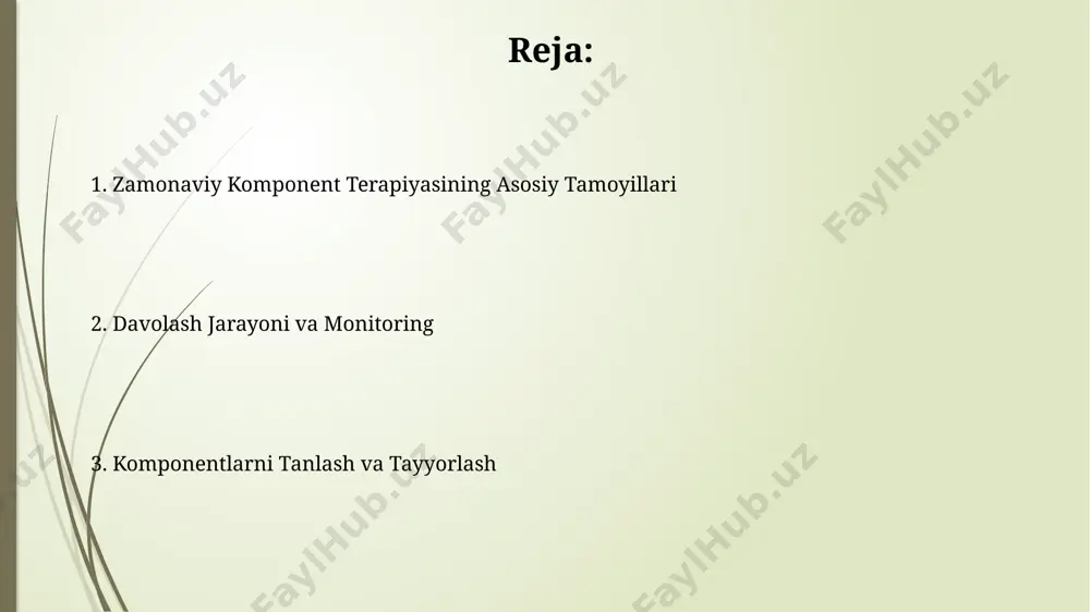 muvofiqlashtirish mexanizmlari mavjud bo'lib, ularning har biri aniq maqsadga va o'ziga xos xususiyatlarga ega. yangi texnologiyalar yangi texnologiyalar orqali komponentli terapiyadagi 5-10 nanogramm miqdoridagi dori moddalarni yuqori aniqlikda etkazib berish imkoniyati paydo bo'ldi. terapevtik komponentlarni bemor organizmiga etkazish uchun mikro- va nanorobototexnikadan foydalanish 90% gacha samaradorlikni ta'minlaydi va nojo'ya ta'sirlarni kamaytiradi. testlash va tekshirish tekshiruv jarayonida 10 dan ortiq bemorning ishtiroki bilan o'tkazilgan randomizatsiyalangan nazoratli tadqiqotlar natijalari statistik tahlil qilinadi. davolashning xavfsizlik profili, yon ta'sirlar chastotasi (masalan, 5% dan kam) va og'irligi klinik baholash va laboratoriya tekshiruvlari orqali aniqlanadi. muvofiqlik va moslashuvchanlik terapevtik komponentlarning o'zaro moslashuvchanligi 90% dan ortiq samaradorlikka erishish imkonini beradi va davolash jarayonini optimallashtiradi. modulli komponentlar terapiyasidagi muvofiqlik 3 dan ortiq turdagi ma'lumotlar bilan ishlashga imkon beradi, bu esa davolashning individuallashtirilishiga olib keladi. kelajakdagi tendentsiyalar sun'iy intellekt algoritmlari yordamida komponentlarni tanlash va ularning individual bemorlar uchun moslashuvi, 2030-yilga kelib, davolash natijalarini 15-20% ga yaxshilashi kutilmoqda. komponent terapiyasining …