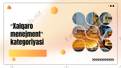 “xalqaro menejment” kategoriyasi — PPTX