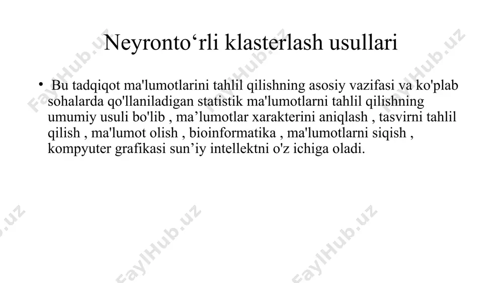 neyronto‘rli klasterlash usullari - Page 4