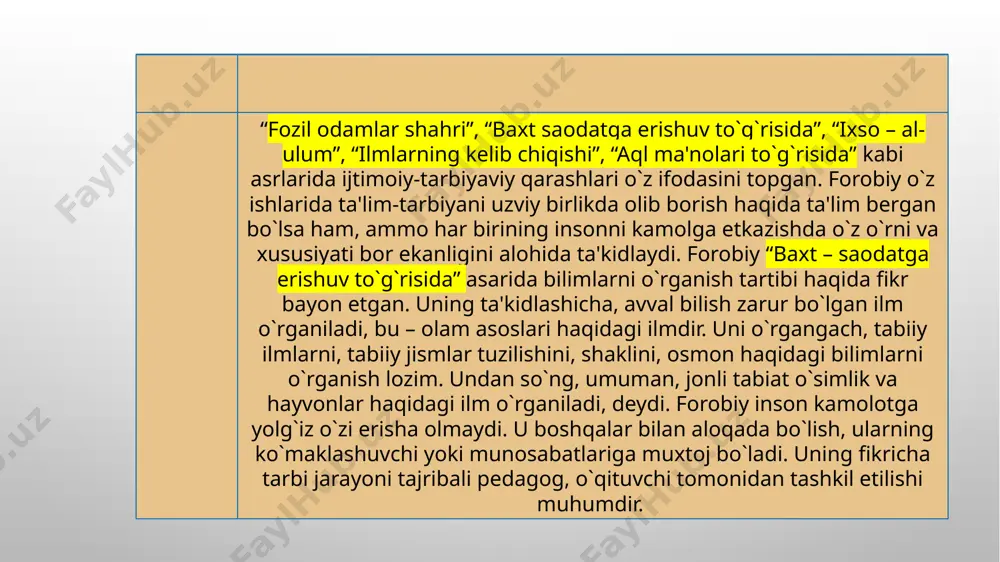 abu nasr forobiyning pedagogik g‘oyalari - Page 4