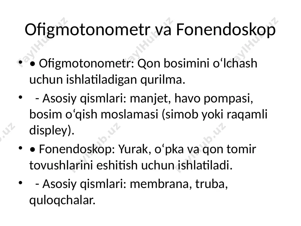 o‘tkazish. xulosa va tavsiyalar • qon bosimini o‘lchash diagnostikadagi muhim qadamdir. • ofigmotonometr va fonendoskopdan to‘g‘ri foydalanish aniqlikni oshiradi. • uy sharoitida avtomatik asboblardan foydalanish tavsiya etiladi.