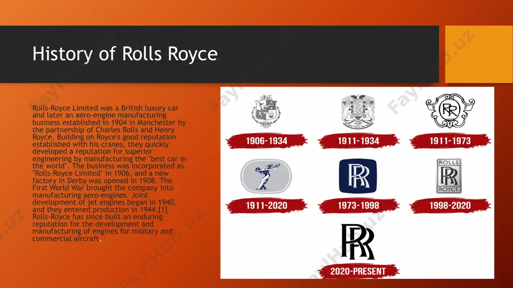 y in cooke street, hulme, manchester, and was sold exclusively by rolls' motor dealership, c.s.rolls & co., at a price of £395. the 10 hp was exhibited at the paris salon in december 1904, along with 15 hp and 20 hp cars and engine for the 30 hp models. rolls royce evolution rolls-royce 10 hp 2022 rolls-royce ghost current status of rolls royce car 2023 was another extraordinary year for rolls-royce, with strong sales performances in all regions and across the full product portfolio. it’s especially encouraging to see the enormous interest in and demand for spectre, supporting the decision to adopt a bold, ‘all-electric’ strategy for future model development and production. the record level of bespoke commissions, both by volume and value, also underlines our position within the luxury sector, offering our clients opportunities for self-expression and personalisation they cannot find anywhere else. thank for your attention image2.png image3.png …