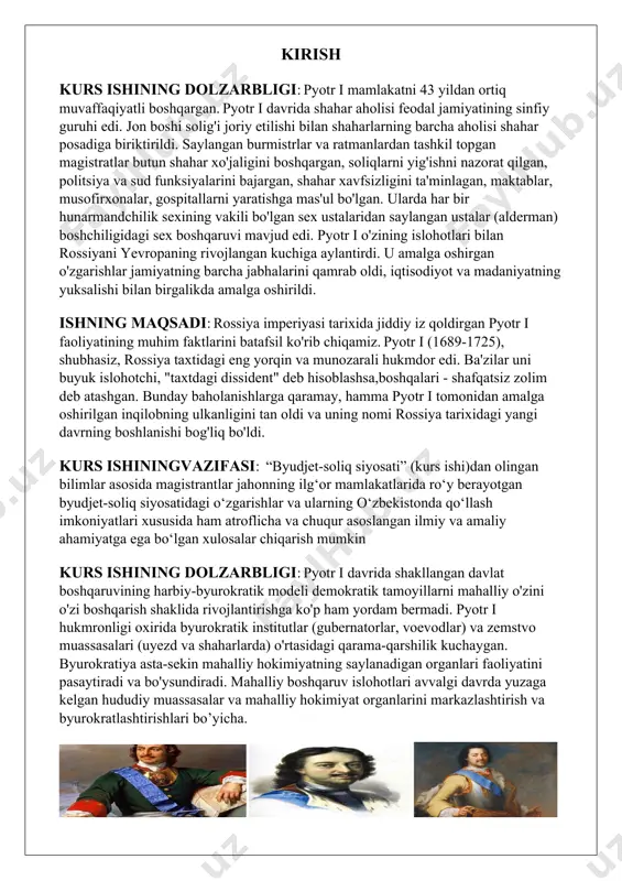 amalga oshirdi.g'arbiy evropadan kelgan maslahatchilarining ta'siri ostida, pyotr rus armiyasini zamonaviy yo'nalish bo'yicha qayta tashkil etdi va rossiyani dengiz kuchiga aylantirishni orzu qildi.piter o'z saroyiga frantsuz va g'arbiy liboslarni kiritib, saroy a'zolari, davlat amaldorlari va harbiylardan soqollarini olish va zamonaviy kiyim uslublarini o'zlashtirishni talab qilish orqali ijtimoiy modernizatsiyani mutlaq tarzda amalga oshirdi.rossiyani g'arbiylashtirish jarayonida u o'z oila a'zolarining boshqa evropa qirolliklariga uylanishlarini xohladi.o'z islohotlarining bir qismi sifatida piter sekin, ammo muvaffaqiyatli bo'lgan sanoatlashtirish harakatini boshladi.rossiya ishlab chiqarishi va asosiy eksporti tog'-kon sanoati va yog'ochsozlik sanoatiga asoslangan edi.o'z xalqining dengizdagi mavqeini yaxshilash uchun butrus ko'proq dengiz savdo nuqtalariga ega bo'lishga intildi.o'sha paytda uning yagona chiqish joyi arxangelskdagi oq dengiz edi.boltiq dengizi o'sha paytda shimolda shvetsiya tomonidan nazorat qilingan bo'lsa, qora dengiz va kaspiy dengizi janubda mos ravishda usmonli imperiyasi va safaviylar imperiyasi tomonidan nazorat qilingan. 1722-1723 yillardagi rus-fors urushi, rus tarixshunosligida buyuk pyotrning fors yurishi sifatida tanilgan, rossiya imperiyasi va safaviylar …