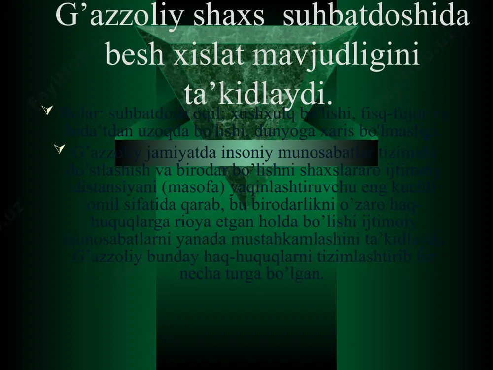 imom g’azzoliyning muhabbatga oid qarashlari - Page 5