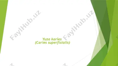 yuzakaries (caries superfisialis) — PPTX