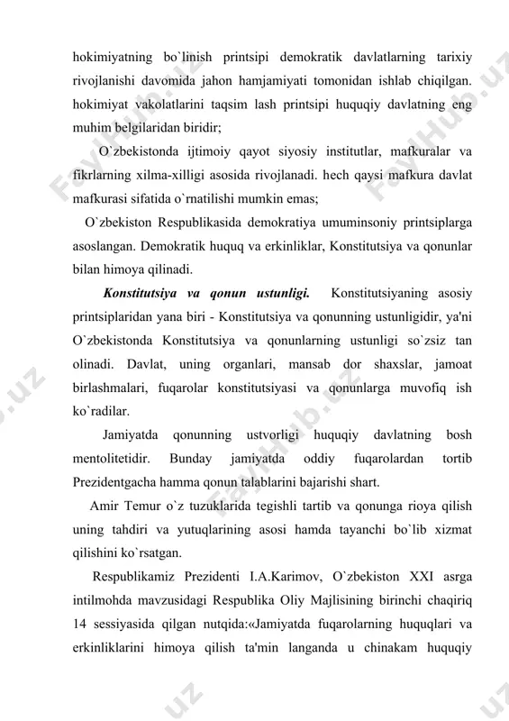 ov i.a. bizdan ozod va obod vatan qolsin. t.2.-t., 1996 3. karimov i.a. vatan sajdagoh kabi muqaddasdir. t.3.-t., 1996 4. karimov i.a. bunyodkorlik yo’lidan. t.4.-t., 1996 5. karimov i.a. yangicha fikrlash va ishlash davr talabi. t.5.-t., 1997 6. karimov i.a. havfsizlik va barqaror taraqqiyot yo’lida. t.6.-t., 1998 7. karimov i.a. biz kelajagimizni o’z qo’limiz bilan quramiz. t.7.-t., 1999 8. karimov i.a. ozod va obod vatan, erkin va farovon hayot-pirovard maqsadimiz. t.8.-t., 2000 9. karimov i.a. vatan ravnaqi uchun har birimiz ma‘sulmiz. t.9.-t., 2001 10. karimov i.a. havfsizlik va tinchlik uchun kurashmoq kerak. t.10.-
