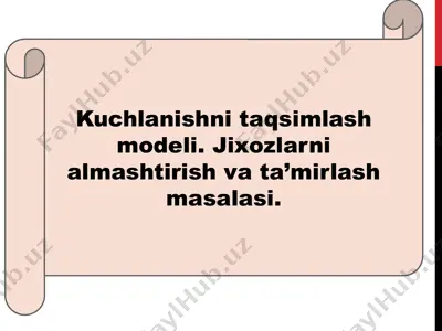 kuchlanishni taqsimlash modeli — PPTX