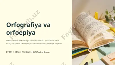 orfografiya va orfoepiya — PPTX