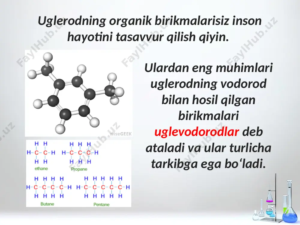 uglerodning eng muhim birikmalari. 9 - sinf - Page 5