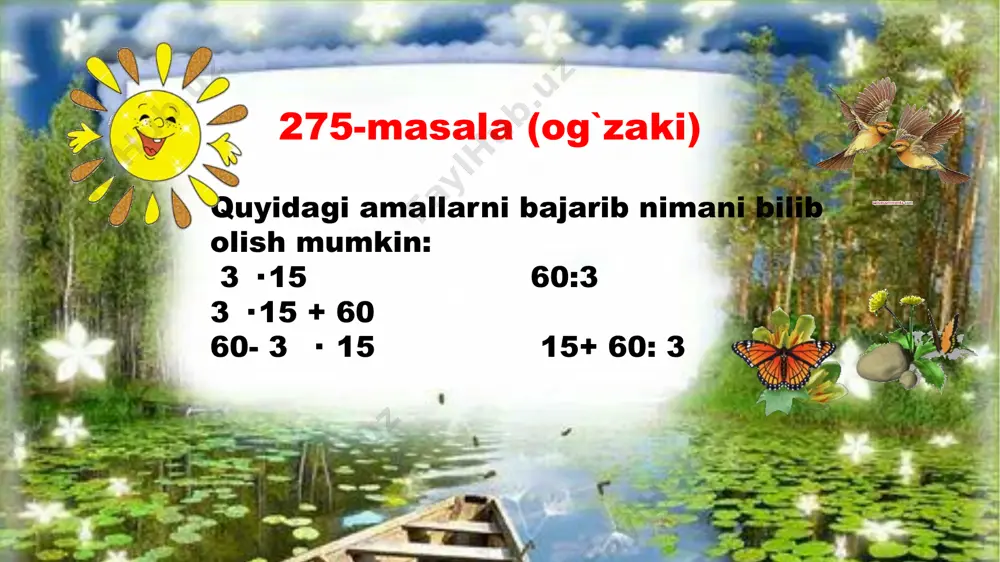 o\\'rganilgan ko\\'rinishdagi masalalar yechish - Page 3