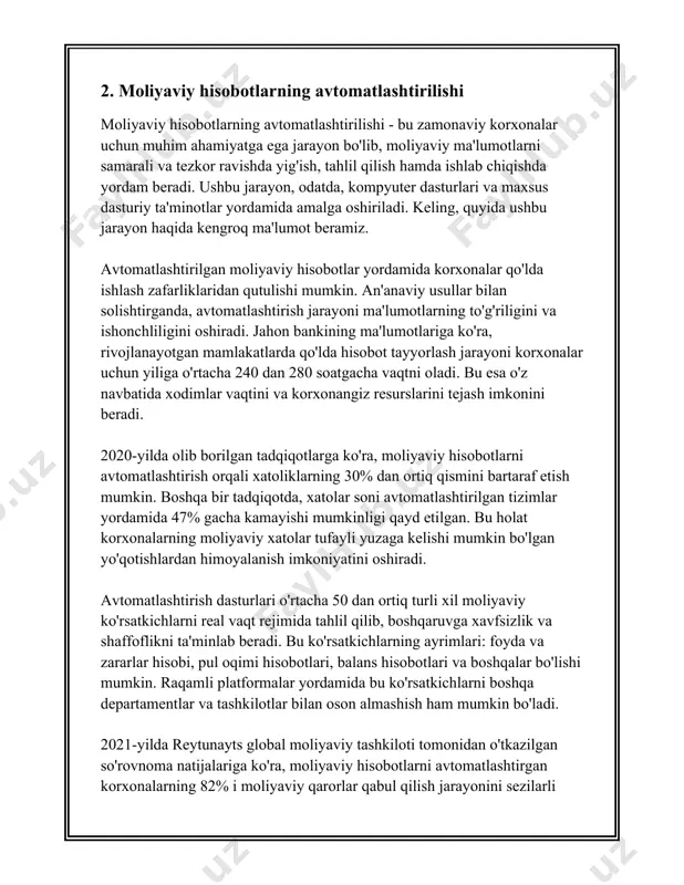 di. bu texnologiya foydalanuvchilarga serverlar, xotira, va tarmoq qobig'i kabi texnologiyalarni masofadan boshqarish imkonini yaratadi. - 2023-yilda iaas bozori hajmi 120 milliard aqsh dollariga yetishi kutilmoqda. ushbu o'sishning keyinchalik ham davom etishi kutilmoqda. - iaas xizmatlarining asosiy yetkazib beruvchilari amazon web services (aws), microsoft azure va google cloud platform hisoblanadi. 2. **paas (platform as a service)**: - paas xizmatlari dastur ishlab chiqaruvchilar uchun zarur platformalar, shu jumladan, dasturiy interfeyslar va ma'lumotlar bazasi xizmati kabi komponentlarni taqdim etadi. bu dastur ishlab chiqarishni qisqartirish va optimallashtirishga yo'naltirilgan. - 2022-yilda paas bozori 60 milliard aqsh dollardan oshdi va kelgusi bir necha yilda 20% dan ortiq yillik o'sish sur'atida rivojlanishi kutilmoqda. - mashhur paas yetkazib beruvchilari orasida heroku, google app engine va ibm cloud mavjud. 3. **saas (software as a service)**: - saas eng mashhur bulutli xizmatlar turidan biri bo'lib, foydalanuvchilarga dasturlarni internet orqali to'g'ridan-to'g'ri foydalanish imkonini beradi. - 2023-yilda saas bozori hajmi 250 …