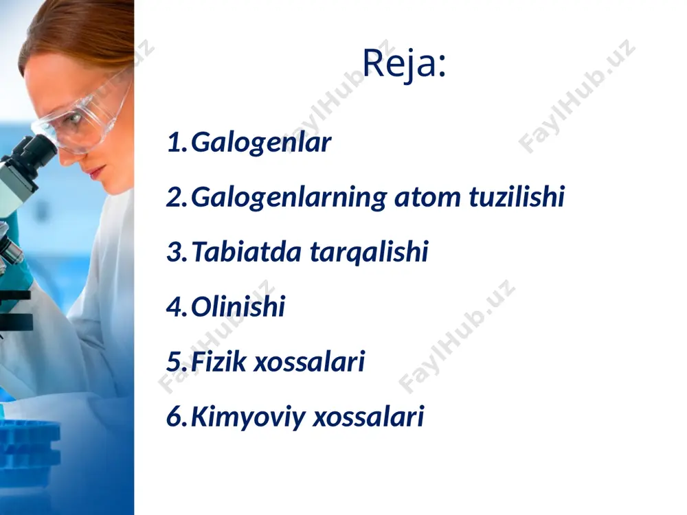 alari ftordan yodga tomon (f2, cl2, br2, i2 qatori) galogenlarning atom radiusi ortib boradi. bu ftorning valent elektronlari yadroga yaqin, yodda esa uzoq, ya’ni yadroga bo‘shroq tortilib turadi. image2.jpg image3.jpg image4.jpeg image5.jpeg image6.jpeg image7.jpeg image8.jpeg image9.jpeg image10.jpeg image11.jpeg image12.jpeg image13.jpeg image14.jpeg image15.jpeg image16.gif image17.jpeg image18.jpeg image19.jpeg image20.jpeg image21.jpeg image22.gif image23.jpeg image24.jpeg image25.png image26.jpeg image27.jpeg image28.jpeg image29.jpeg image30.png image31.jpeg image1.jpg