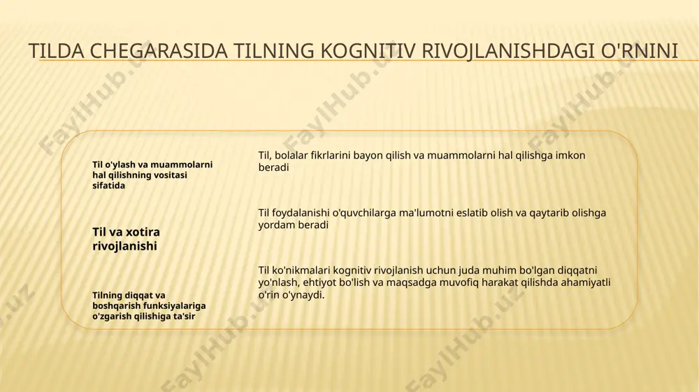 asrda nutq va o'ylash kommunikatsiya rivojlanishi ijtimoiy media ta'siri texnologik so'zning o'qib qolgan ta'siri digital asr, kommunikatsiyani, gelenjik yuzaga chiqqan, traditsion g'oyalar bilan birga, yagona xabar almashishdan, video chaqishlarga, va ijtimoiy media munosabatlarga o'zgartirdi. ijtimoiy media platformalari odamlarning o'ylar va fikrlarini ifodalash usullarini qayta shakllantirmoqda, umumiy muzokaralarni, siyosiy harakatlar va madaniy tendentsiyalarni ta'sir qilmoqda. so'zlashuvga doir g'oyalariga doimiy ta'sir, axborotni ishlash uslubini o'zgartirdi, diqqatni, kritik fikrlash, va qaror qabiliyatlarini ta'sir qiladi. nutq va emotsional rivojlanish o'rtasidagi bog'lanish tilning emotsional ifodani o'rganishdagi o'rniga his-tuyg'ularni bayon etish qobiliyati, masalan, hissiyatlar haqida so'zlash orqali, emotsional rivojlanishda ahamiyatli rol o'ynaydi. nutqni ijro etish sosiokultural muloqotlar uchun vosita sifatida bolalar nutqi orqali suhbatga qo'shilish, hamkasblik ifodalash va aloqalar o'rnatishni o'rganadi va bu ularning emotsional rivojlanishiga hissa qo'shadi. nutqning kechikishi emotsional rivojlanishga ta'siri nutqning kechikishi bolaning tushunarli tarzda kommunikatsiya qilish va hissiyatlarini ifodalashini to'g'ri bajarish imkoniyatlarini buzishi, qiyinlik va rivojlanish muammolari uchun potentsial jarayonlarga olib kelishi …