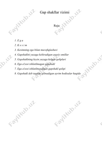 gap shakllar тizimi — DOC