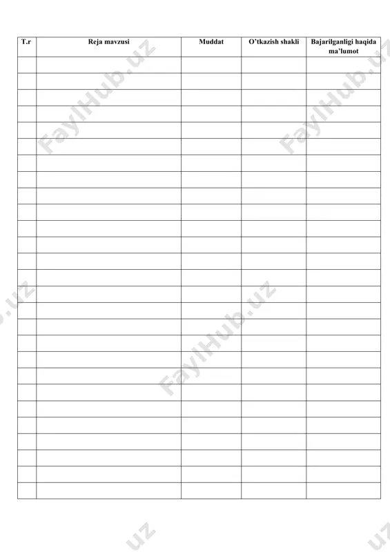 pedagoglar bilan o’zaro hamkorlik ish rejasi - Page 2