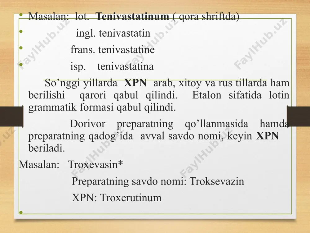 farmatsevtik terminlar va tarkibiy qismlar ishlatilishini mustahkamlash - Page 4