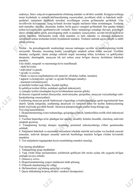 hodisa va alomatlar bilan birlashtirilgan simptomlar haqida so'rovdan iborat. allaqachon aniqlanganlar; 4) klinik suhbatning tekshirilishi va muvofiqligi (qabul qilingan ma'lumotlar). masalan, aniqlovchi savol: "so'z bilan nimani tushunasiz?". 5) xolislik (hech qanday holatda o'z fikringizni bemorga yuklamasligingiz kerak!). asosiy komunikaciya parametrlari gilmor yuborilgan va qabul qilingan xabarlarning og'zaki va og'zaki bo'lmagan jihatlariga misollar keltiradi: og'zaki xabar yuborish: - savol berish - mijozning aytganlarini to'g'ri tushunish - o'z his-tuyg'ularini tavsiflash - test natijalarini tushuntirish va izohlash - tekshiruvni yakunlash - keyingi tekshirish uchun zarur bo'lgan topshiriqni tayyorlash. og'zaki bo'lmagan xabarni yuborish: - imo-ishora bilan o'tirishga taklif - bosh irg'adi va tabassum qiladi - kresloning qo'ltiqtagiga barmoqlar bilan urish - yig'layotgan bemorning yelkasiga tegish - oq xalat va galstukli oq ko'ylak kiyish, yorqin rangli futbolka yoki ajinli futbolkaga nisbatan. og'zaki xabarni qabul qilish: - bemorning aytganlarini diqqat bilan tinglang - bemor boshdan kechirgan his-tuyg'ularini tushunish - ajratilgan hikoyani tartibga solish va tahlil qilish …