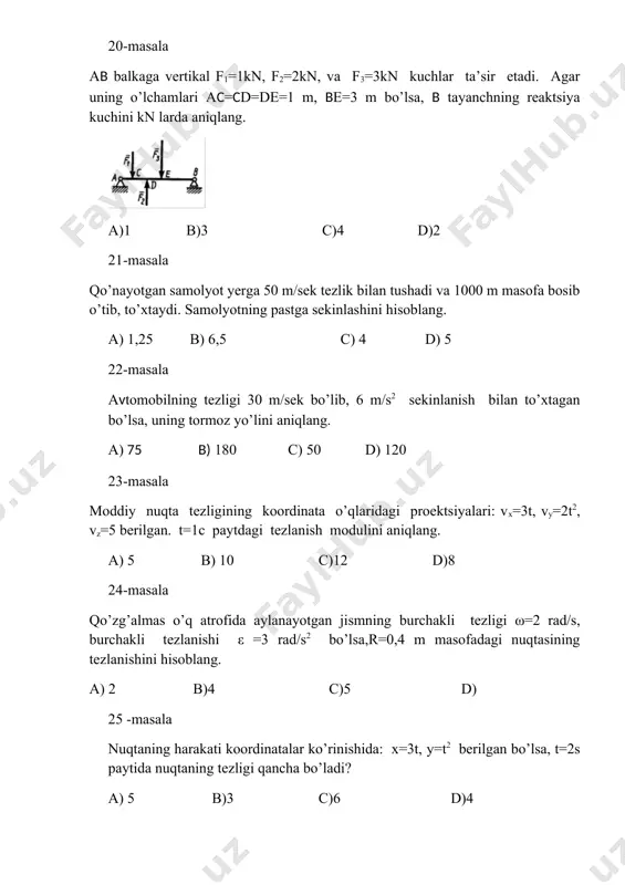 nazariy mexanika masalalari - Page 4