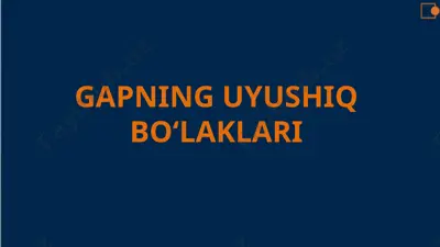 gapning uyushiq bo’laklari 3 — PPTX