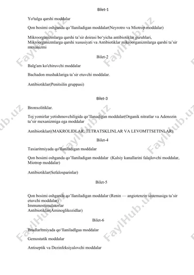 antibiotiklar — DOCX