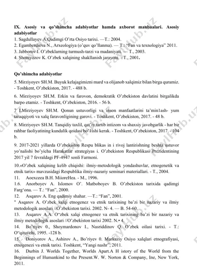 qadimgi o'rta osiyo tarixi — DOCX