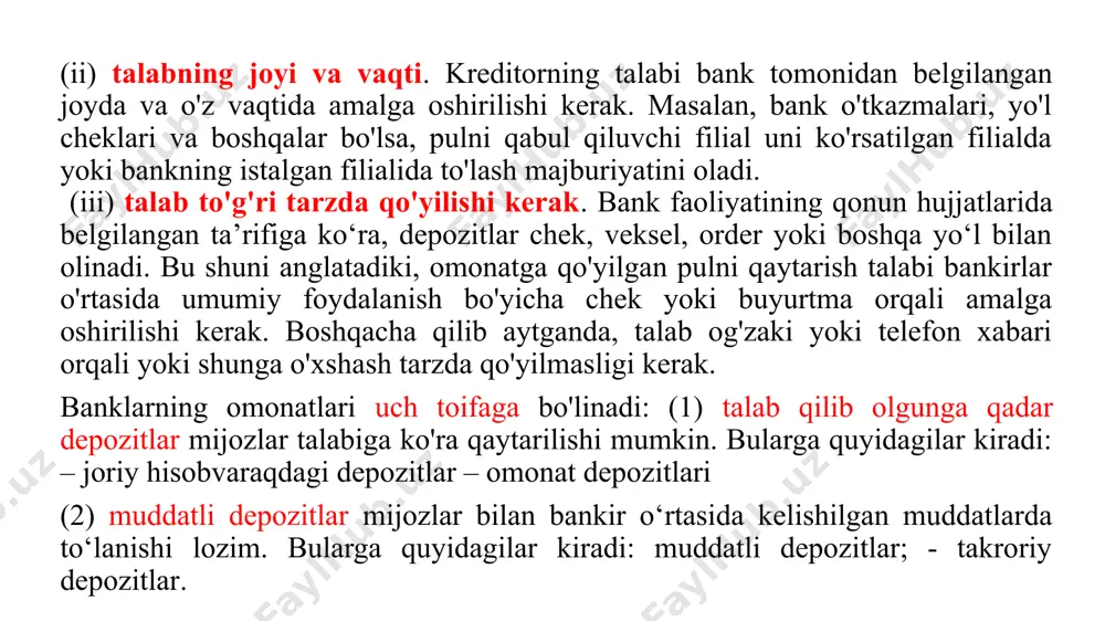 erilishi mumkin. hisob egasi vaqti-vaqti bilan bankdan hisobvaraqlardan ko‘chirma oladi. odatda, banklar bunday hisobni yuritish uchun "ledger folio to'lovlari" shaklida to'lovlarni undiradilar. ba'zi banklar joriy hisobvaraqni yuritish uchun hech qanday to'lov olmaydilar, agar ushlab turilgan balans bankka bajarilgan ish uchun kompensatsiya qilish uchun etarli bo'lsa. indossamentlar bilan uchinchi shaxslarning cheklari inkasso va kredit olish uchun joriy hisob raqamiga kiritilishi mumkin. (b) joriy depozitlar bo'yicha mukofot qoidasi: joriy va qisqa muddatli depozit hisobvarag'i mavjud bo'lsa, u yechib olish uchun umumlashtirgan depozit mahsulotidir. mahsulot joriy hisobvaraq mijozlariga hisobdagi ortiqcha mablag'lar bo'yicha qo'shimcha daromad olish uchun qulay imkoniyatni taqdim etishga qaratilgan bo'lib, ulardan yaqin kelajakda foydalanilmay qolishi mumkin. muayyan balans limitidan oshib ketadigan va kerakli muddatga muddatli omonatlarni yaratish uchun “kirish yoki chiqish” ob'ektining avtomatlashtirilgan xususiyati bunday hisoblardagi ko'plab operatsion qiyinchiliklar va qo'shimcha qiymatlarni tejaydi. mijoz o'zining joriy hisobvarag'ida mablag'larni ushbu ob'ekt yordamida joylashtirishi mumkin. hisobdagi qoldiq belgilangan limitdan ortiq bo'lsa, joriy depozitlardan …