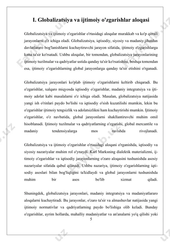 va ularning o'zaro ta'sirini o'rganishda muhim ahamiyatga ega. dialektika, o'zaro munosabatlar va qarama-qarshi kuchlar o'rtasidagi o'zaro ta'sirni o'rganish metodidir. iqtisodiy transformatsiyalarni dialektik yondashuv orqali tahlil qilish, o'zgarishlarning sabab va oqibatlarini, shuningdek, iqtisodiy jarayonlar orasidagi murakkab aloqalarni tushunishga yordam beradi. masalan, iqtisodiy o'zgarishlar, ko'pincha, ijtimoiy tuzilmalar va madaniy qadriyatlar bilan bog'liq bo'lib, bu jarayonlar o'rtasidagi o'zaro ta'sirlarni aniqlash uchun dialektik yondashuvdan foydalanish mumkin. bugungi kunda global iqtisodda yuz berayotgan transformatsiyalar, o'zaro bog'liq jarayonlar natijasida ro'y bermoqda. globalizatsiya jarayonlari orqali iqtisodiy aloqalar kuchaymoqda, bu esa iqtisodiy tizimlarning bir-biriga ta'sirini kuchaytirmoqda. masalan, bir mamlakatdagi iqtisodiy inqiroz, boshqa mamlakatlarga ham ta'sir ko'rsatishi mumkin, bu esa dialektik yondashuv orqali tushuntiriladi. iqtisodiy transformatsiyalar, masalan, raqamli iqtisodiyotning rivojlanishi, yangi texnologiyalar va innovatsiyalar, global bozorlar va xalqaro savdo bilan bog'liq o'zgarishlar kabi ko'plab omillar orqali yuz berishi mumkin. dialektik yondashuv, iqtisodiy transformatsiyalarni tushunishda faqat nazariy asoslarni taqdim etmaydi, balki amaliy tadqiqotlar va misollar orqali ham o'z bilimlarini boyitadi. …