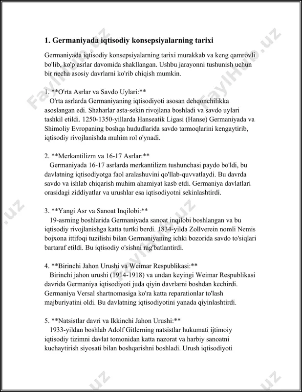 ilobidan anchagina keyin, 19-asrning o'rtalarida foydalanishni boshladi. keyingi raqamlar bilan ushbu jarayonning germaniya iqtisodiyoti uchun qanday ta'sir ko'rsatganiga nazar solamiz. 1. **sanoat ishlab chiqarish**: 1850-yillar boshida germaniyada sanoat ishlab chiqarishi sezilarli darajada o'sa boshladi. 1870-yilga kelib germaniya dunyodagi uchinchi yirik sanoat mamlakati bo'lib qolgandi. sanoat mahsulotlarining umumiy qiymati 1850-yillardan 1870-yillarga kelib ikki baravar oshdi. 2. **temir yo'l tarmog'i**: 1850-yilda germaniyada atigi 5,856 kilometr temir yo'l bo'lgan bo'lsa, 1870-yillarga kelib bu raqam 18,876 kilometrga yetdi. temir yo'l transporti iqtisodiyotni rivojlantirishda muhim rol o'ynadi, chunki u xom ashyo va tayyor mahsulotlarni tezda tashish imkonini berdi. 3. **ko'mir va po'lat sanoati**: 1860-yillarga kelib germaniya ko'mir ishlab chiqarishi bo'yicha angliyani quvib o'ta boshladi. 1890-yilga kelib germaniya ko'mir ishlab chiqarishi 89 million tonnani tashkil etdi. po'lat ishlab chiqarish esa 1870-yilda 1,7 million tonnadan 1913-yilda 17,6 million tonnagacha o‘sdi. 4. **aholi va ishchi kuchi o'sishi**: 19-asr davomida germaniyada aholi soni sezilarli darajada oshdi. 1815-yilda germaniya aholisi …