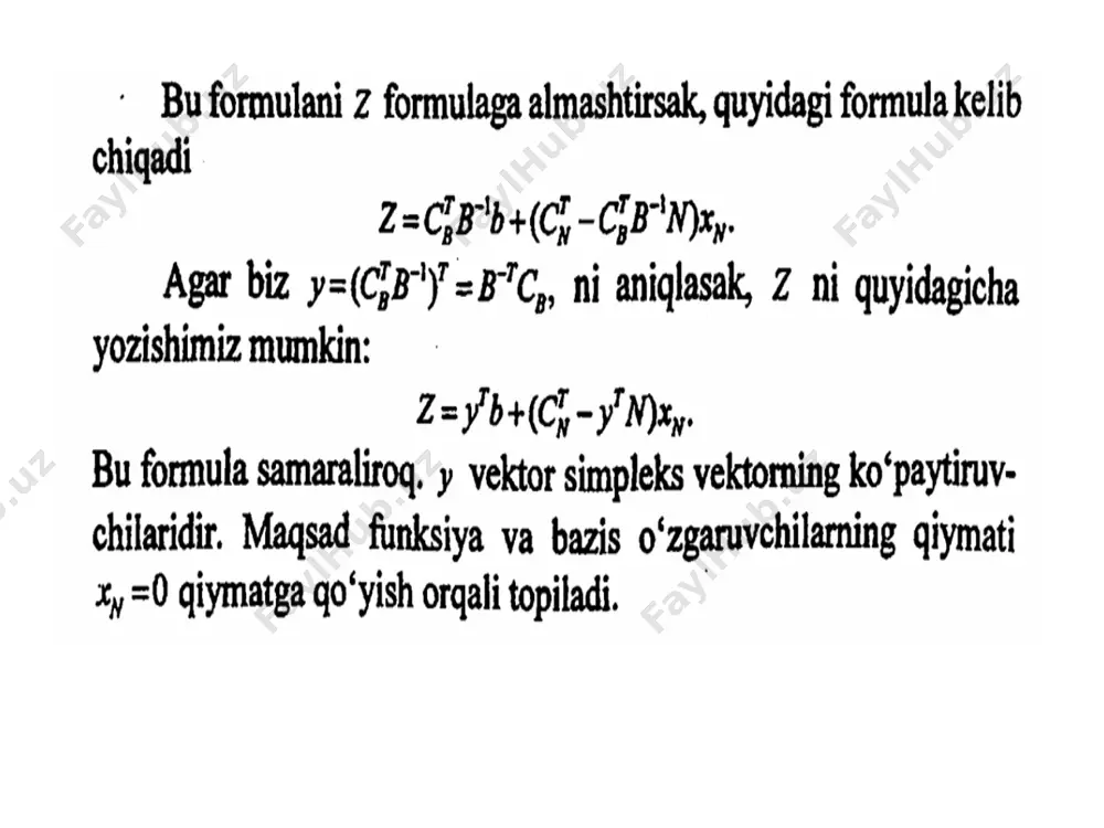 chiziqli dasturlash masalasini yechishning simpleks usuli - Page 5