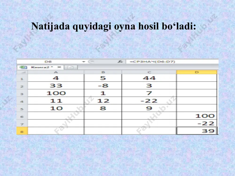 ms excel 2010 statistik funksiyalari - Page 5
